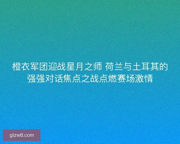 橙衣军团迎战星月之师 荷兰与土耳其的强强对话焦点之战点燃赛场激情 橙衣军团迎战星月之师 荷兰与土耳其的强强对话焦点之战点燃赛场激情